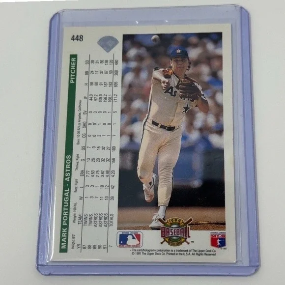 1992 Upper Deck Mark Portugal Astros Baseball Card - Picture 14 of 14